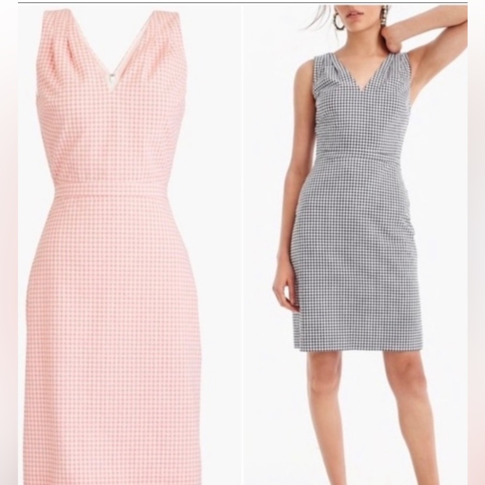 J. Crew pink gingham dress. Size 2
